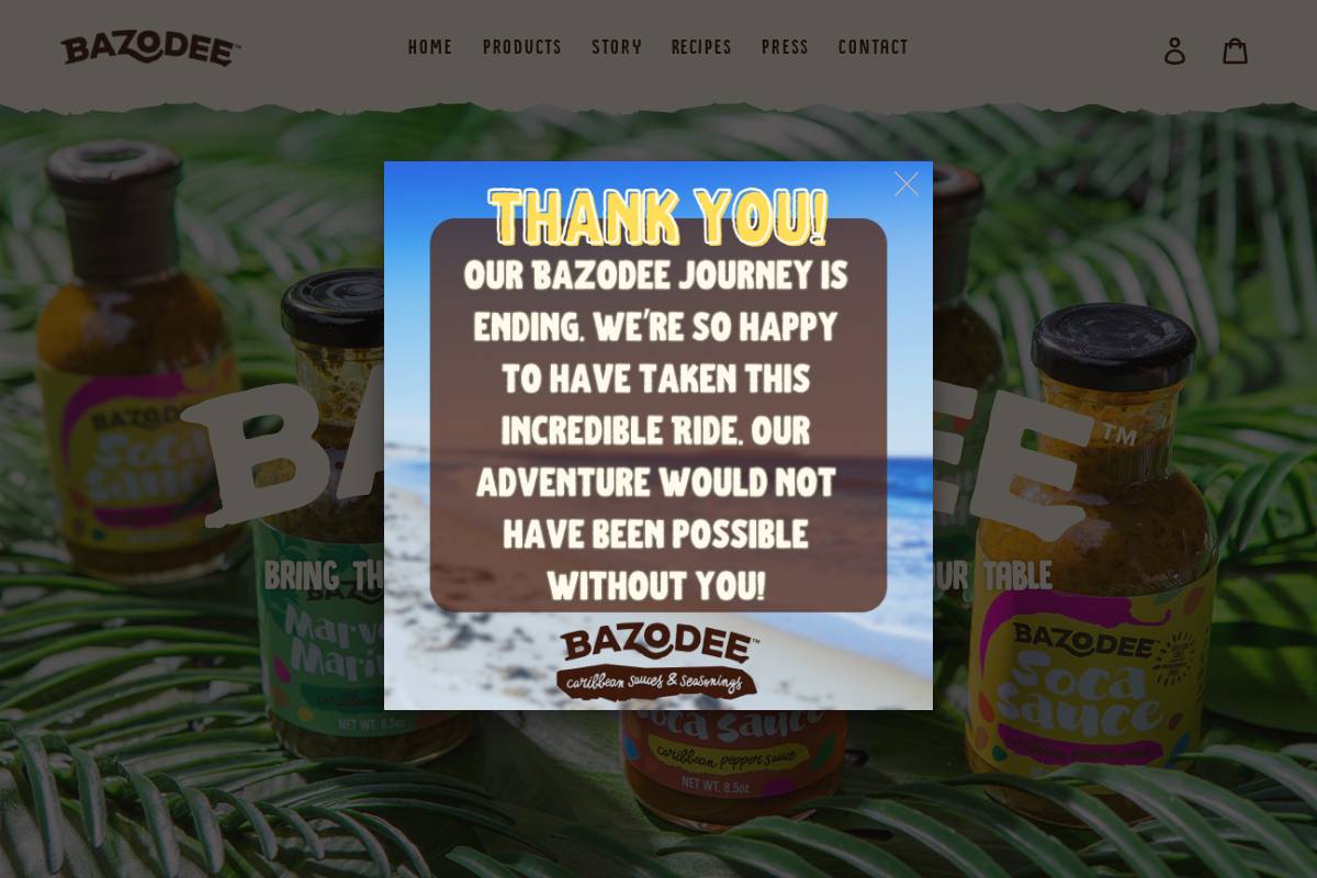 bazodee.com homepage screenshot