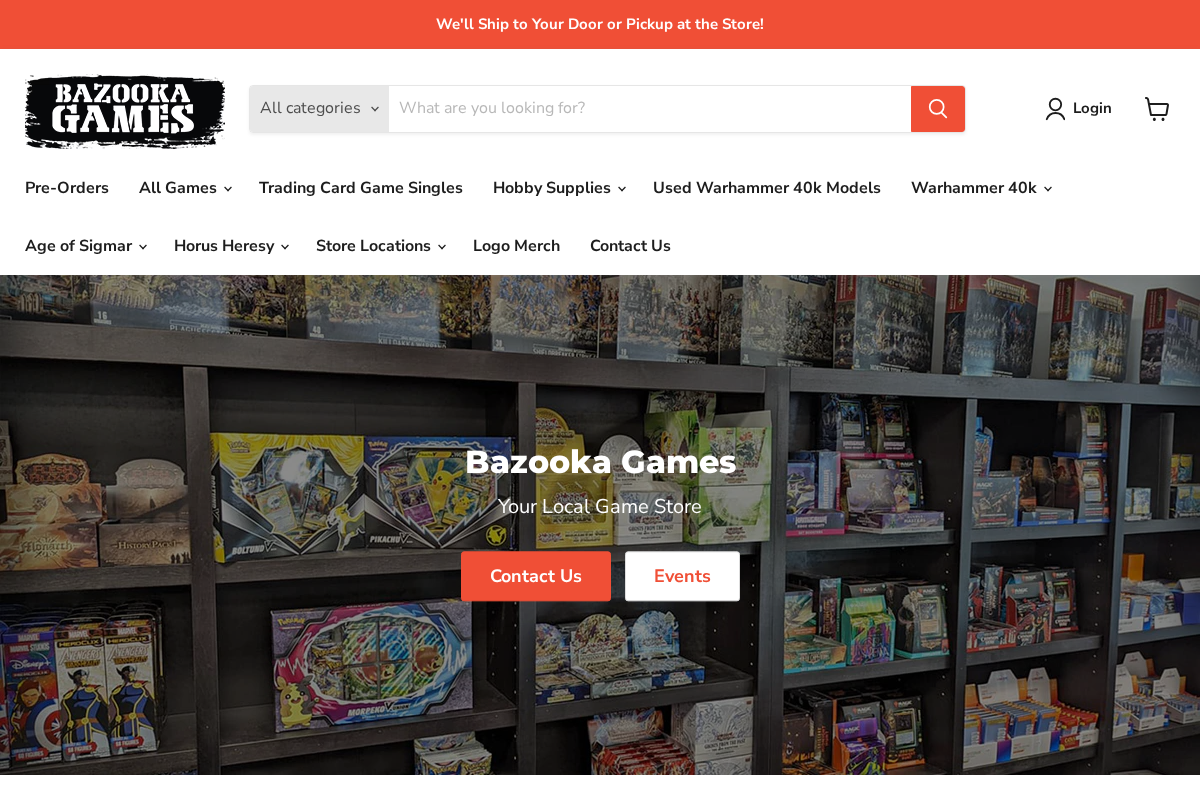 Bazooka Games homepage screenshot