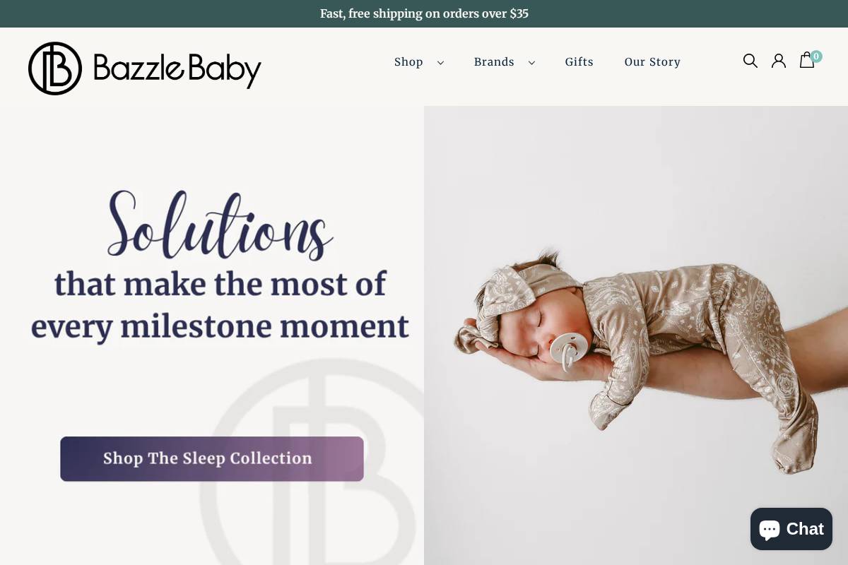 bazzlebaby.com homepage screenshot