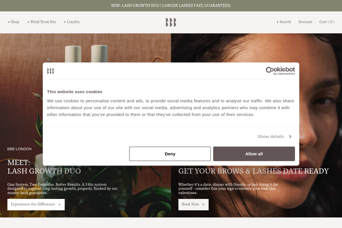 blinkbrowbar homepage screenshot