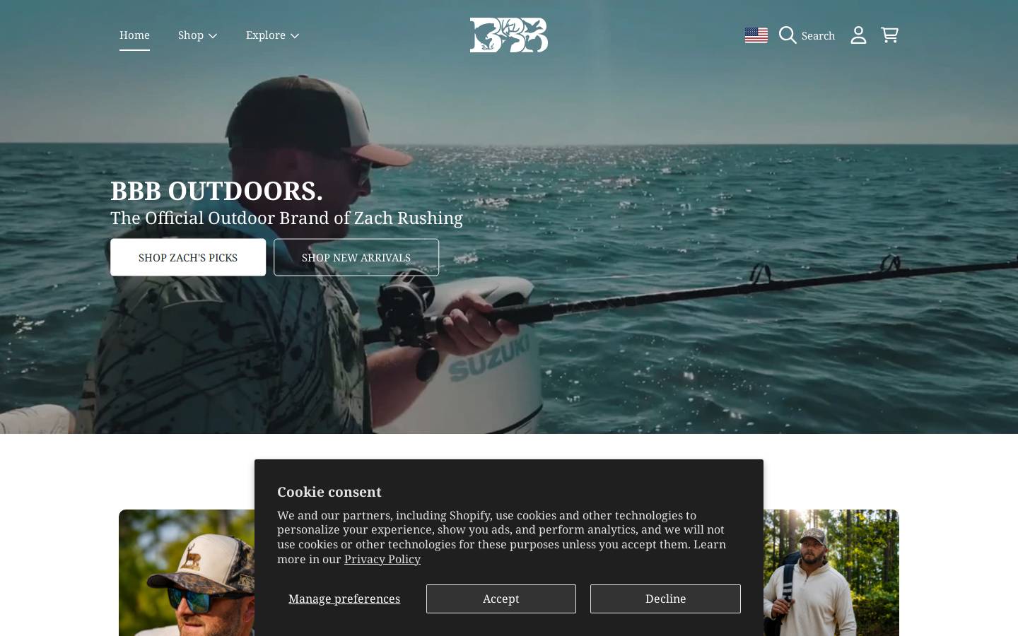 bbboutdoors.com homepage screenshot