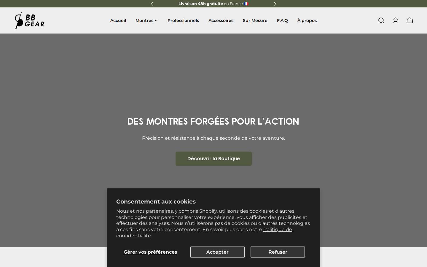 BBGear homepage screenshot