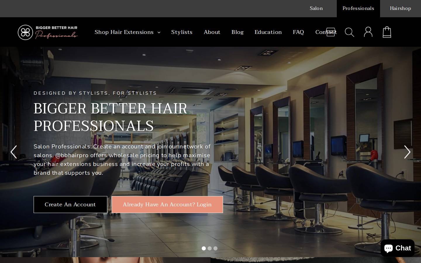 bbhairpro.com homepage screenshot