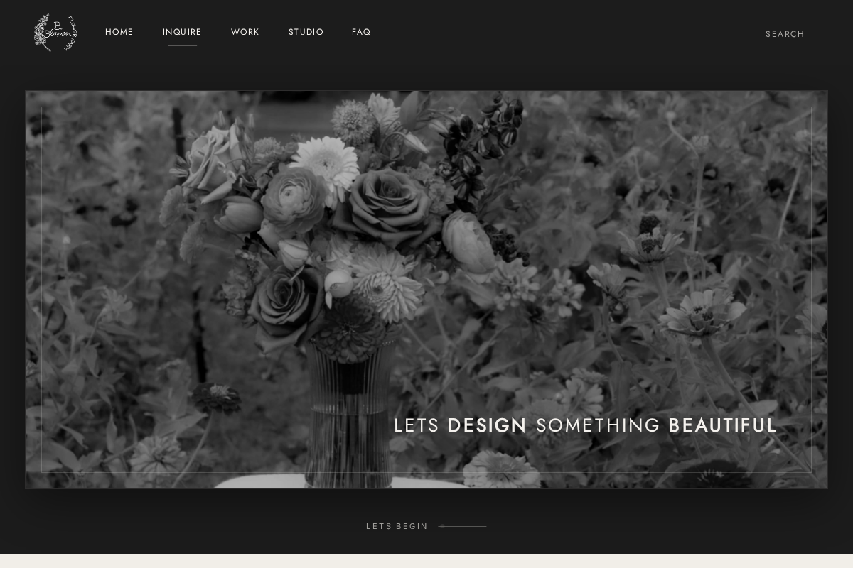 BBlumenFlowerFarm homepage screenshot