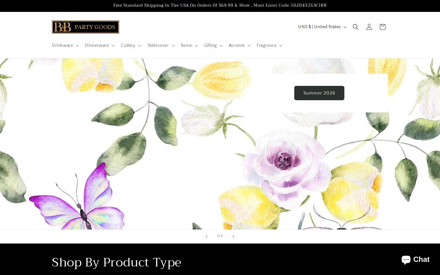 bbpartygoods.com homepage screenshot