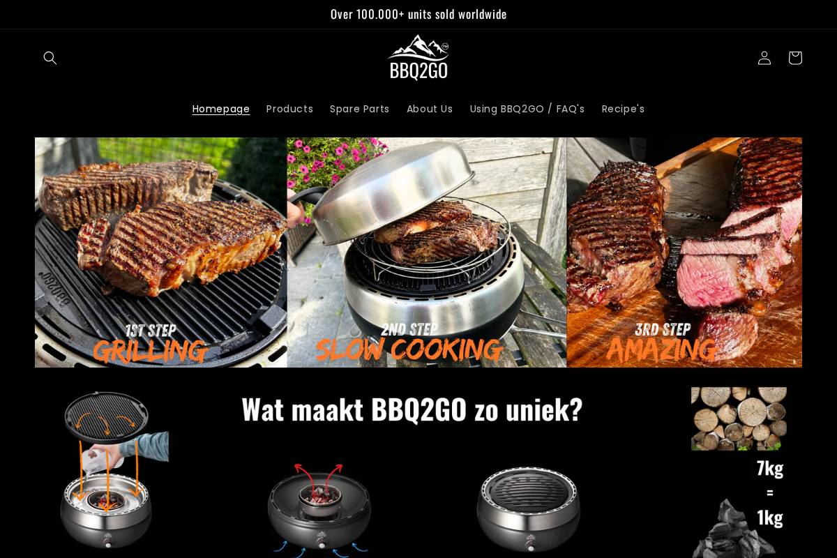 BBQ2GO homepage screenshot
