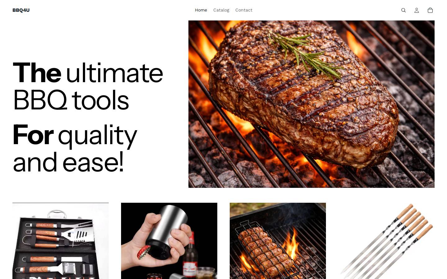 bbq4u.co.uk homepage screenshot