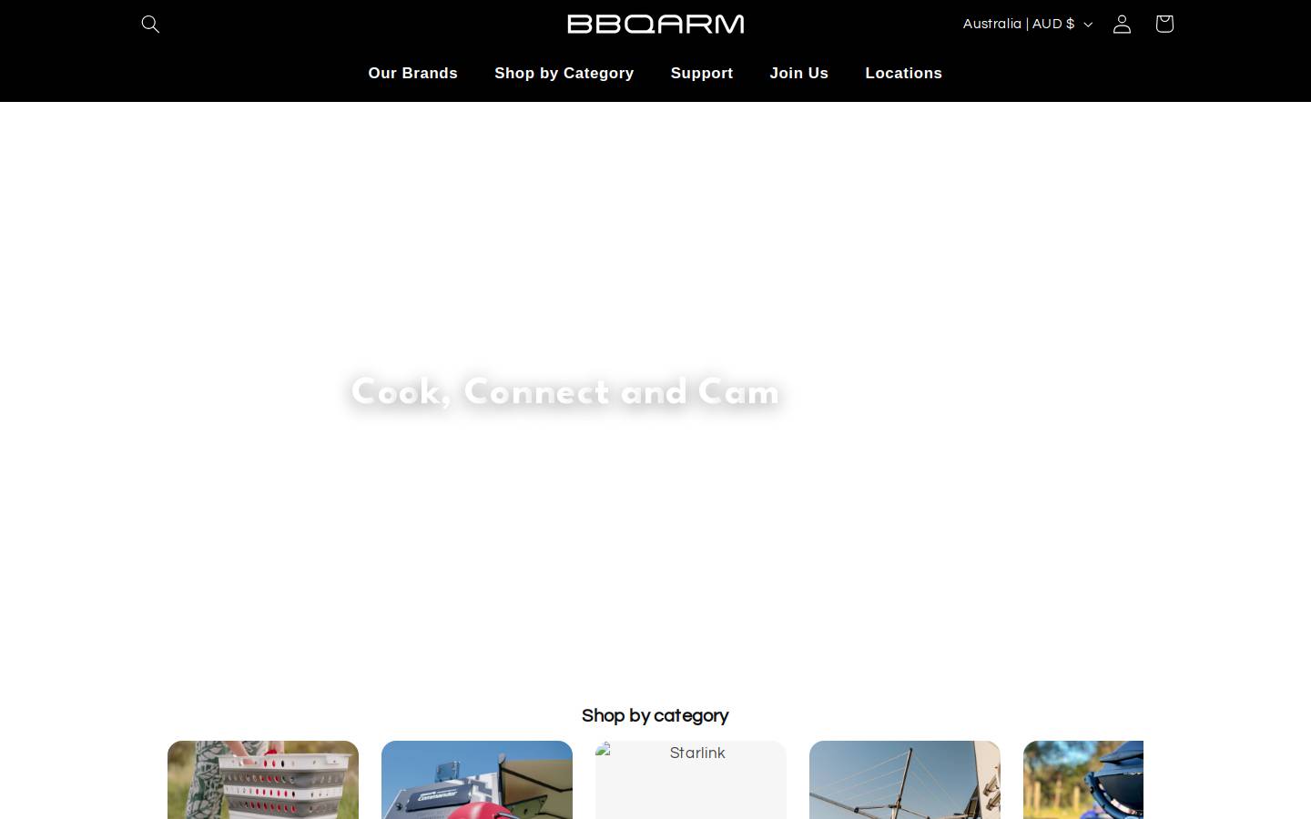bbqarm.com.au homepage screenshot