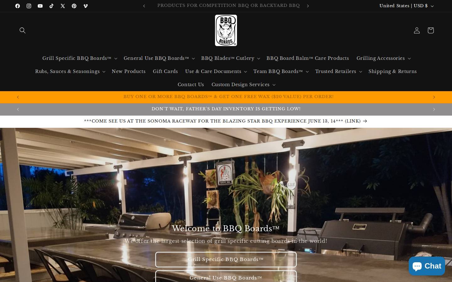 bbqblades.com homepage screenshot