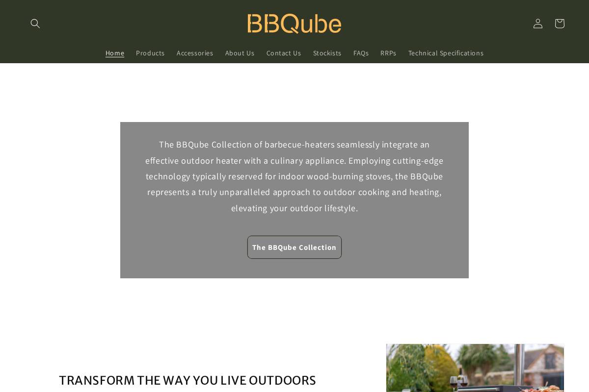 bbqube.co.uk homepage screenshot