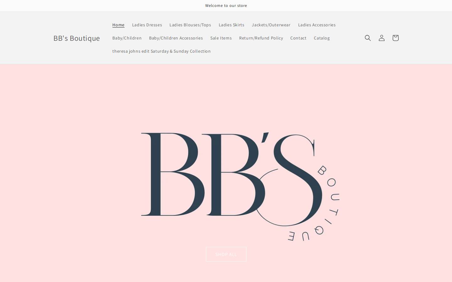 bbsboutiqueonline.com homepage screenshot