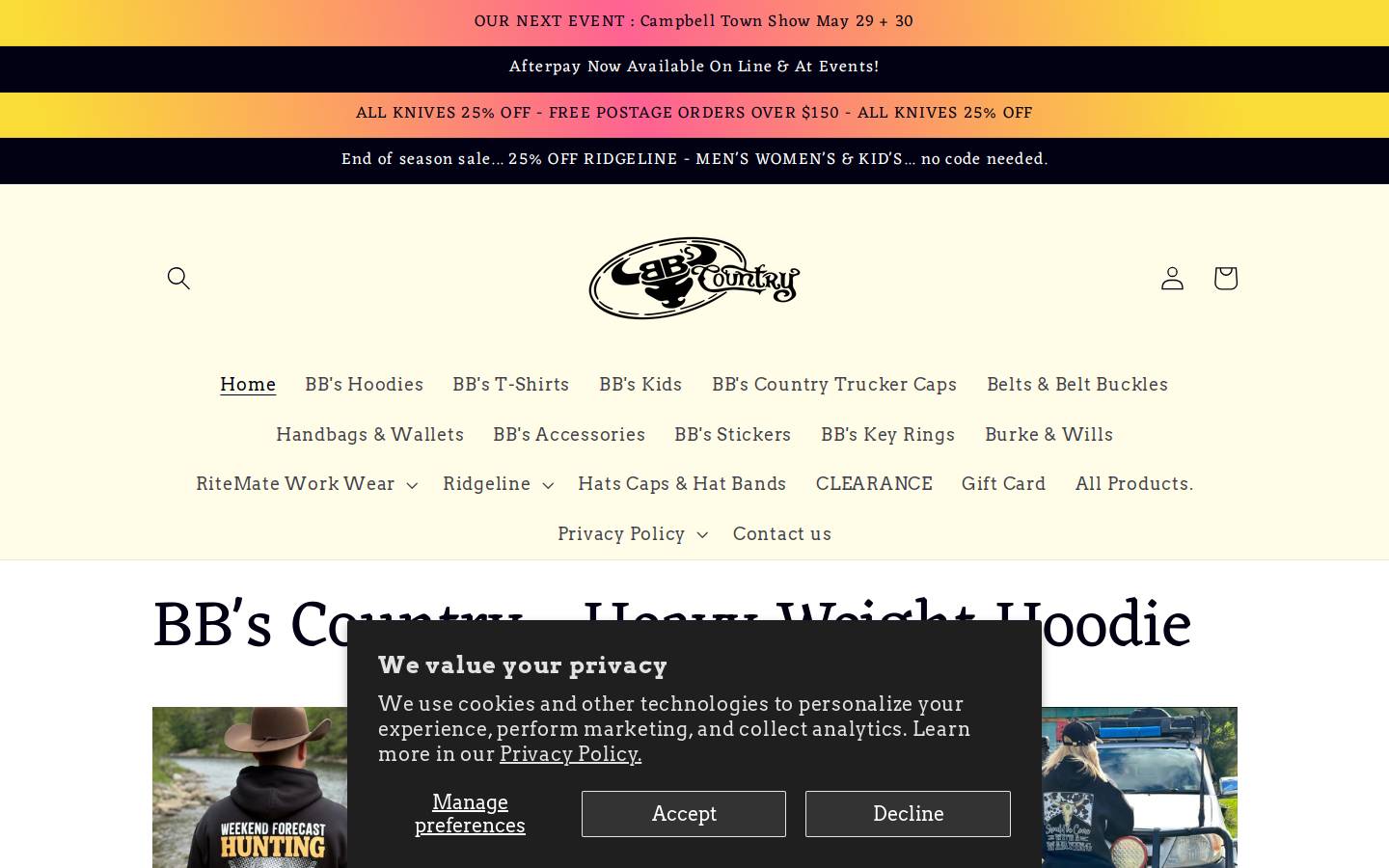 bbscountry.com.au homepage screenshot