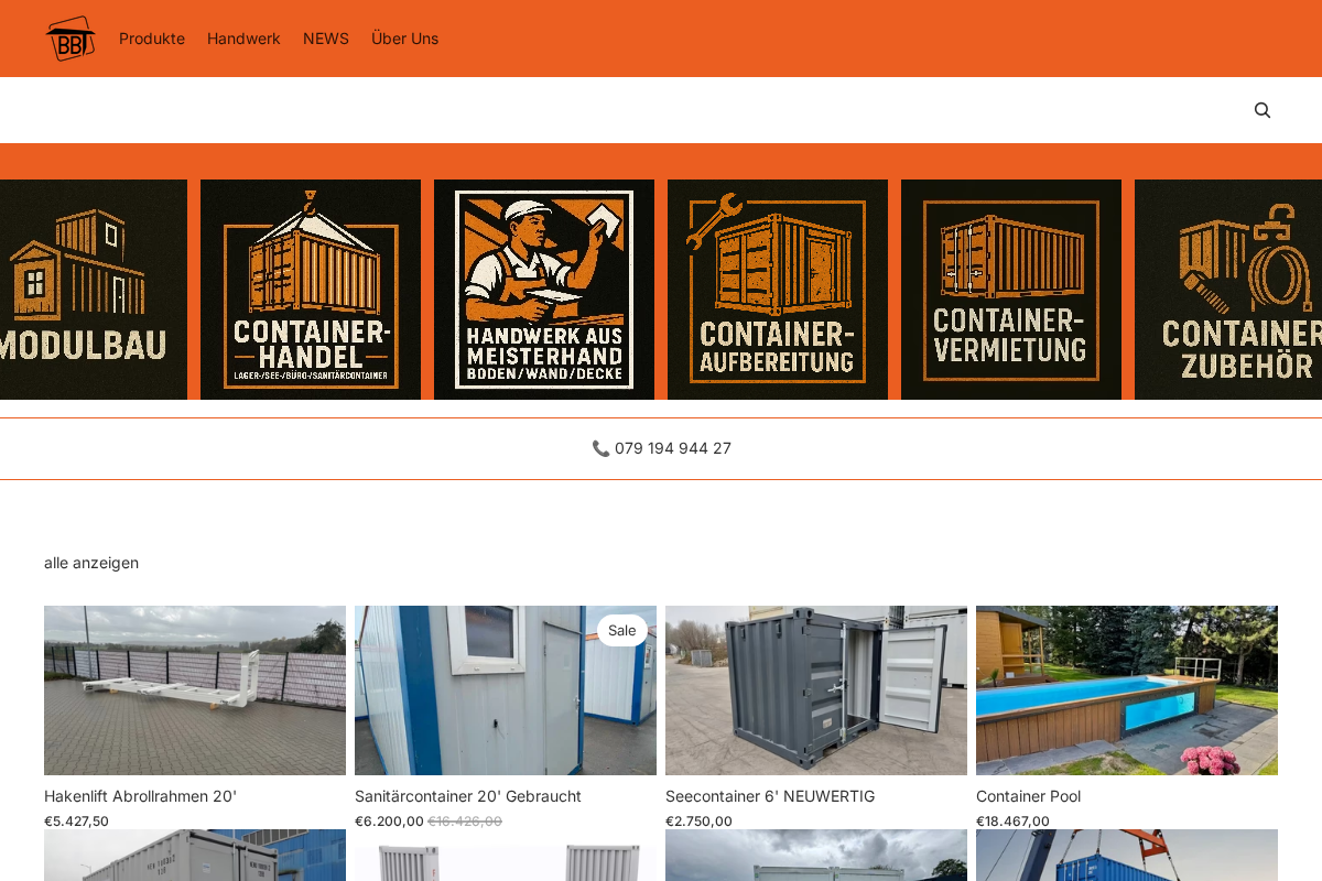 BBT Bäuerle Bau Team homepage screenshot