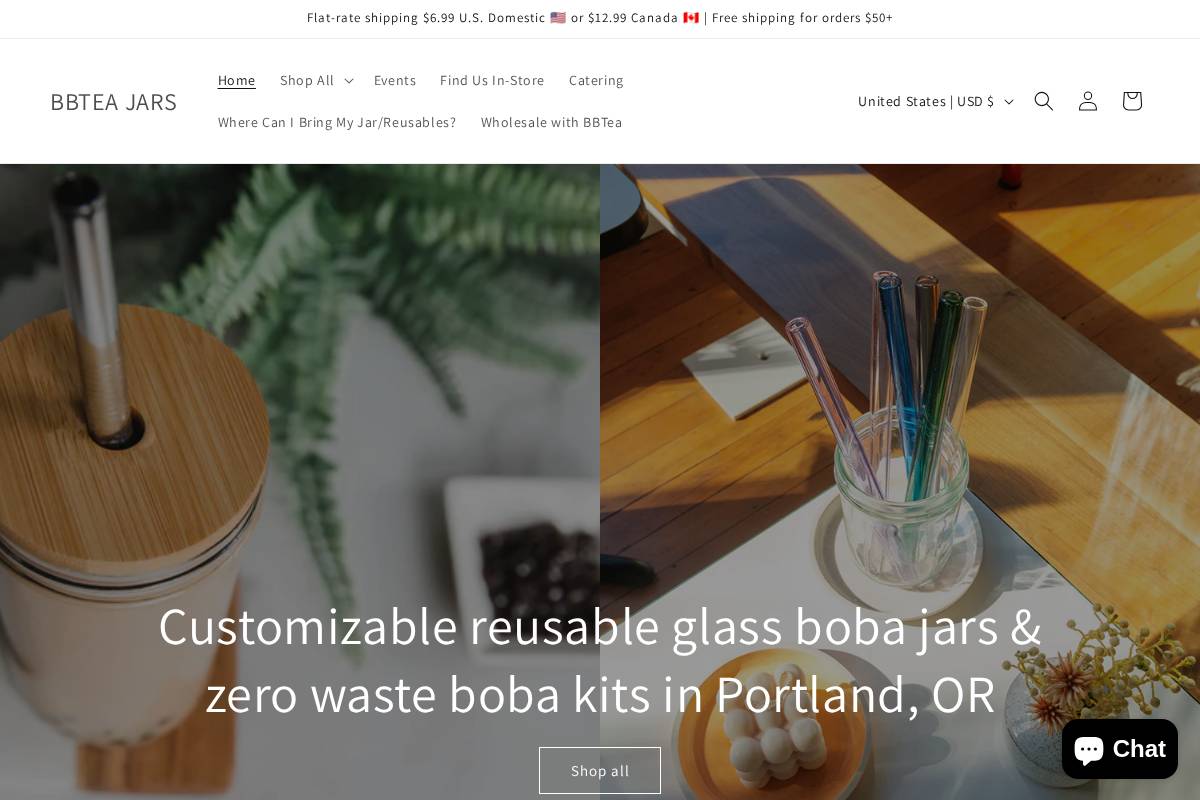 bbteajars.com homepage screenshot