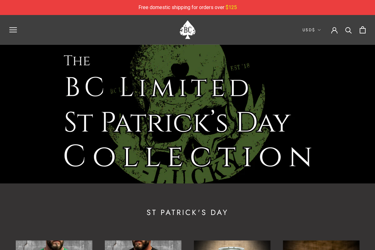 BC Limited homepage screenshot