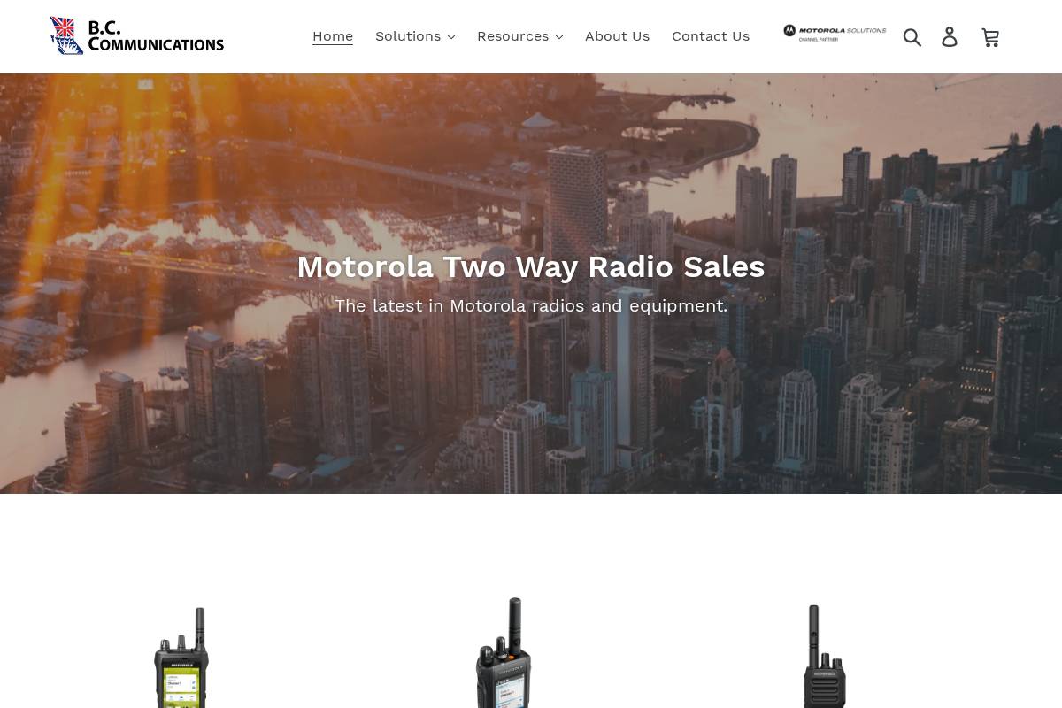 B.C. Communications Inc. homepage screenshot