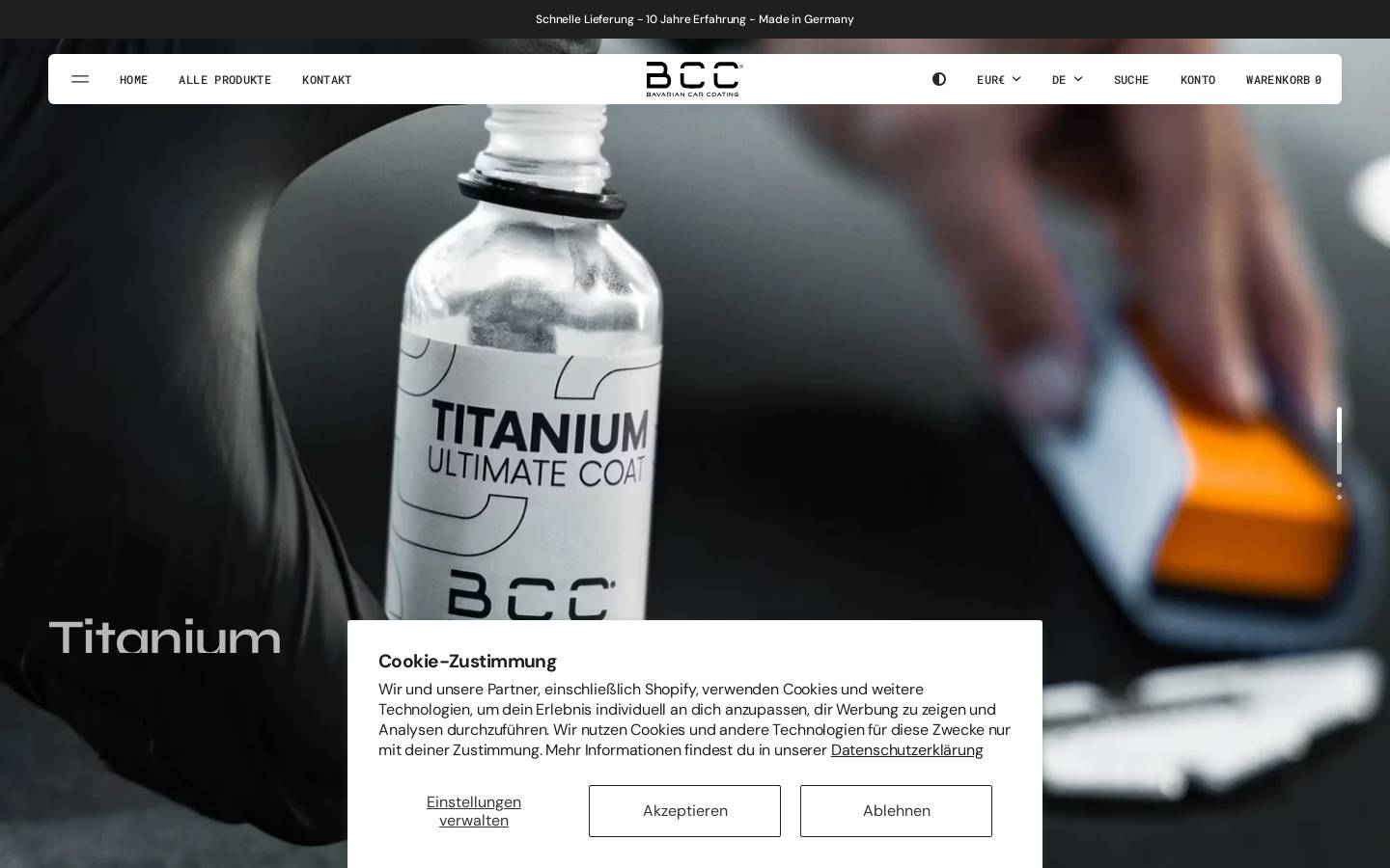 bccstore.de homepage screenshot