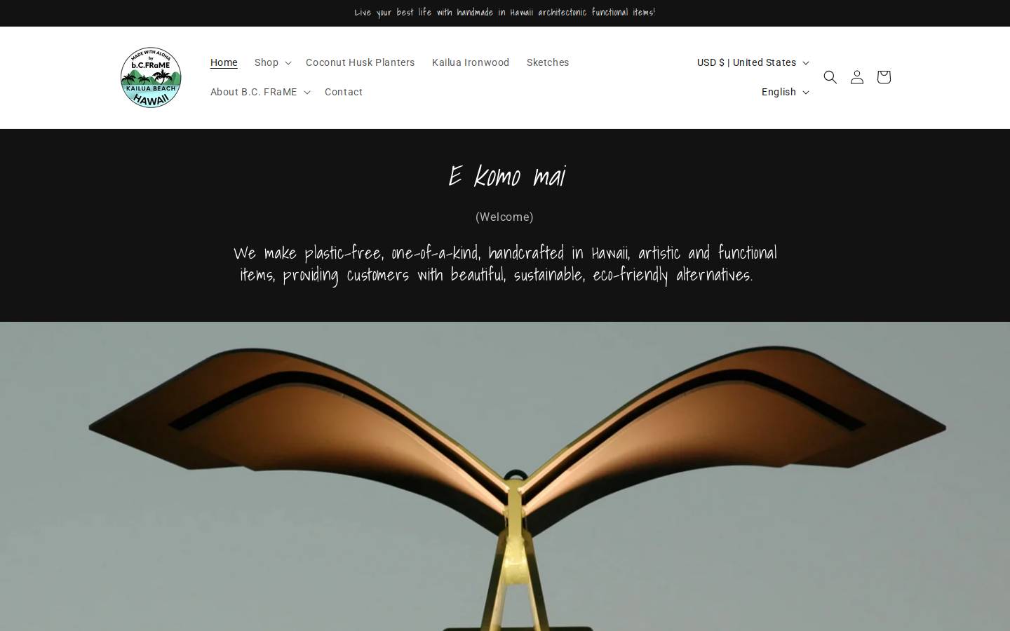 bcframe.com homepage screenshot