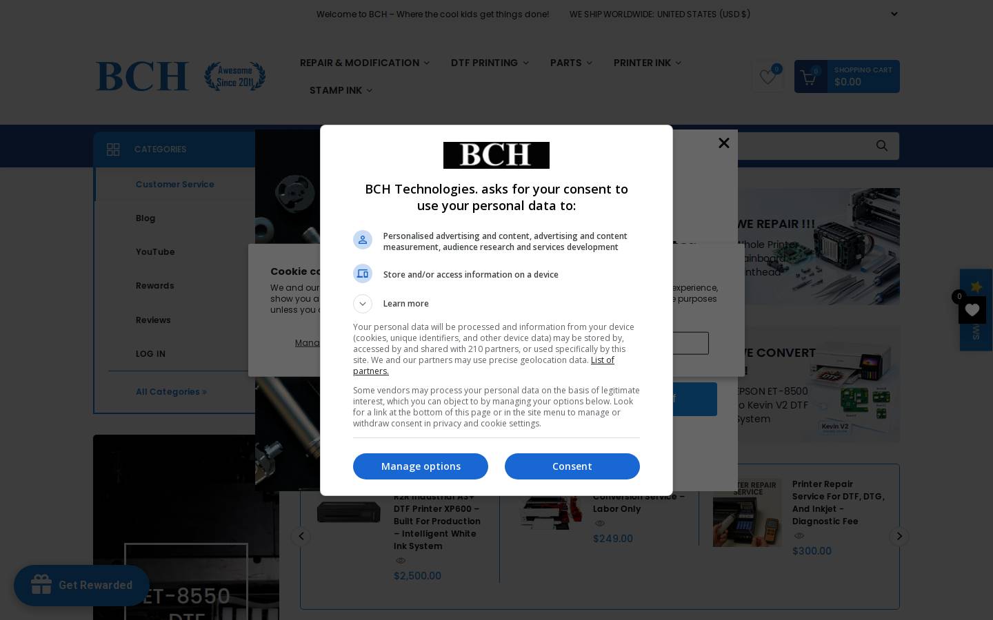 bchtechnologies.com homepage screenshot