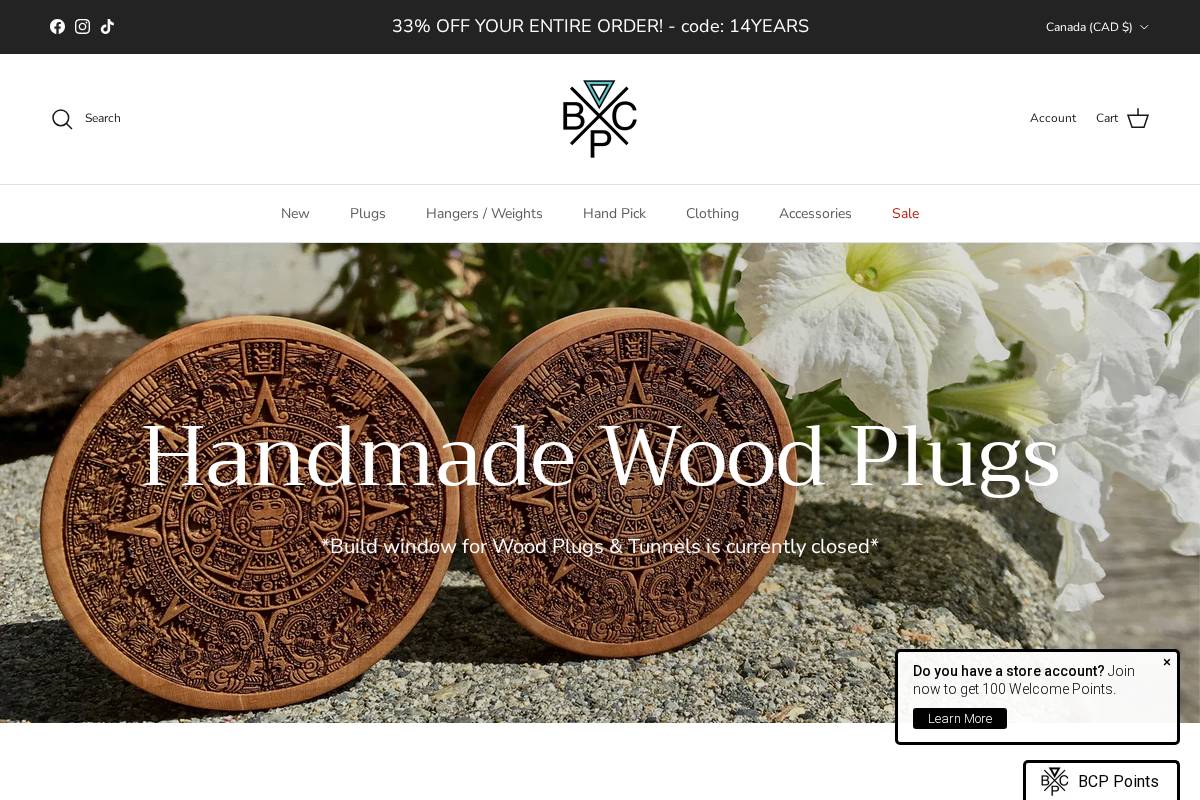 bcplugs.ca homepage screenshot