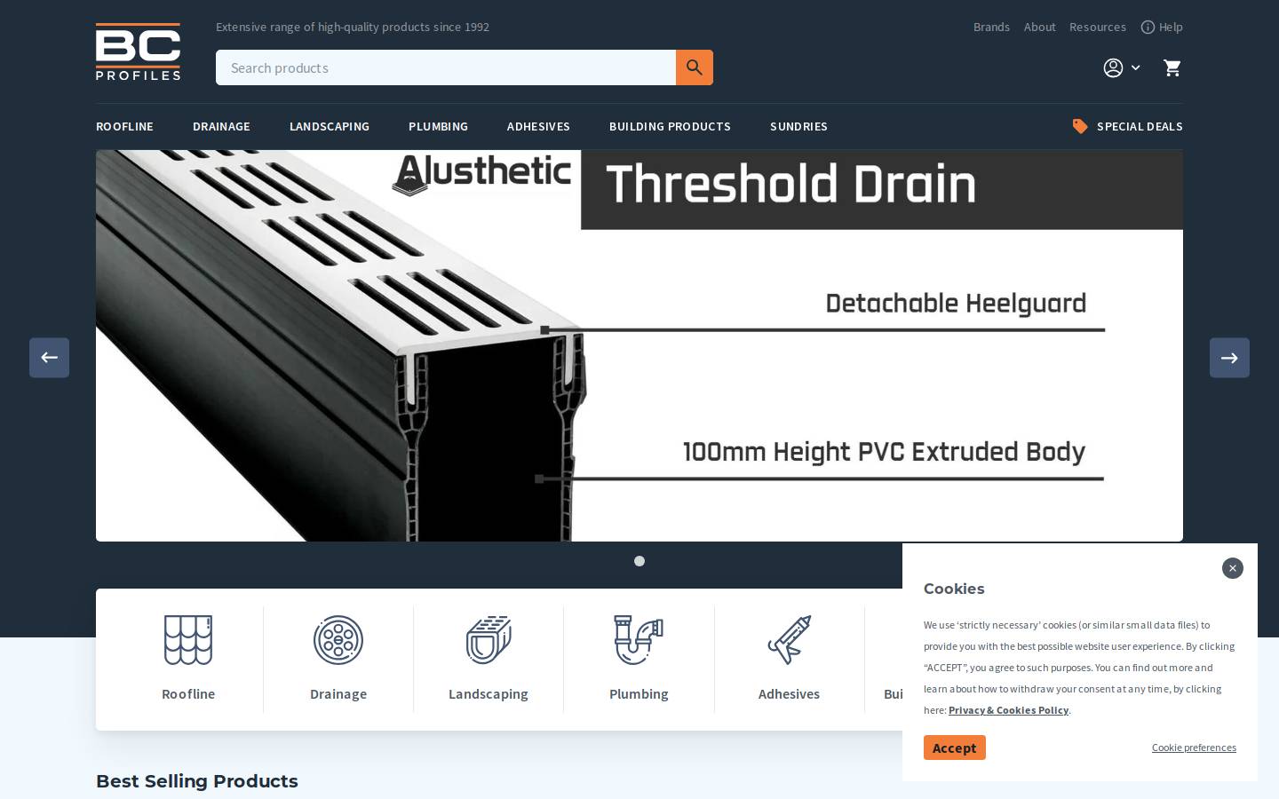 BC Profiles homepage screenshot