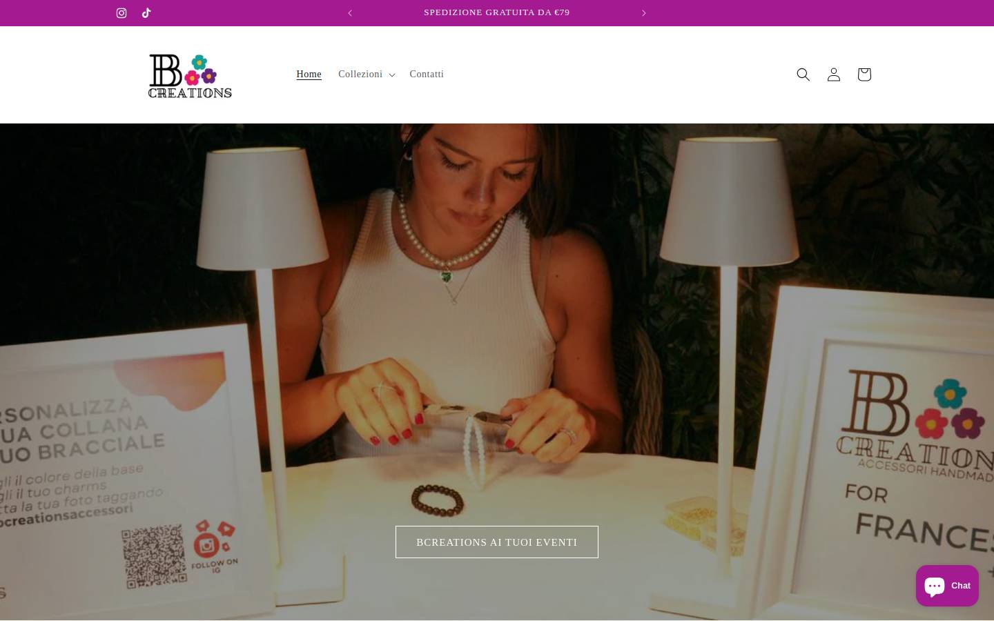 bcreations.it homepage screenshot