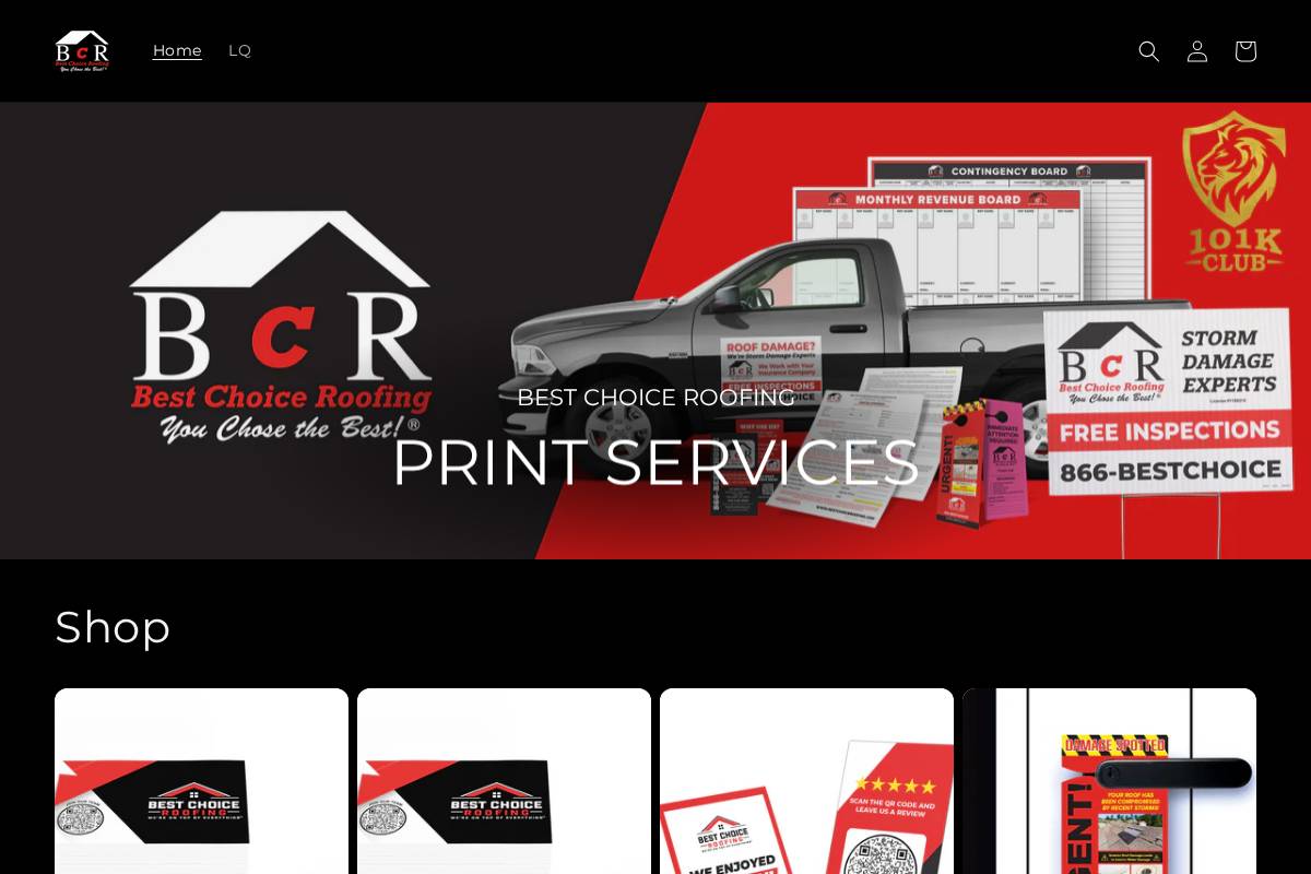 bcrprint.com homepage screenshot