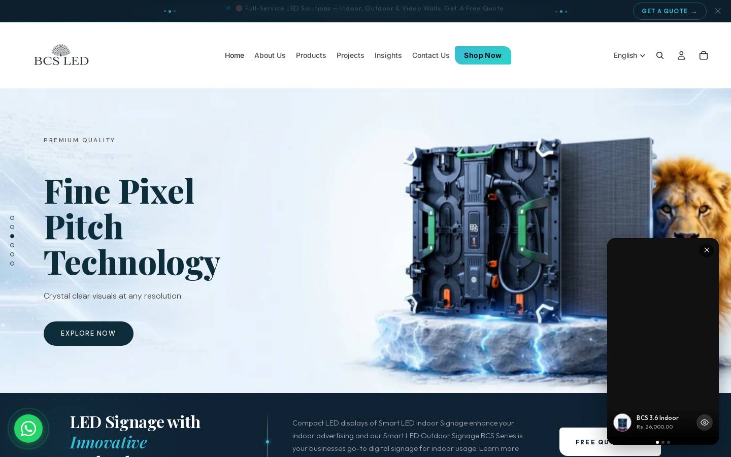 bcsled.com homepage screenshot