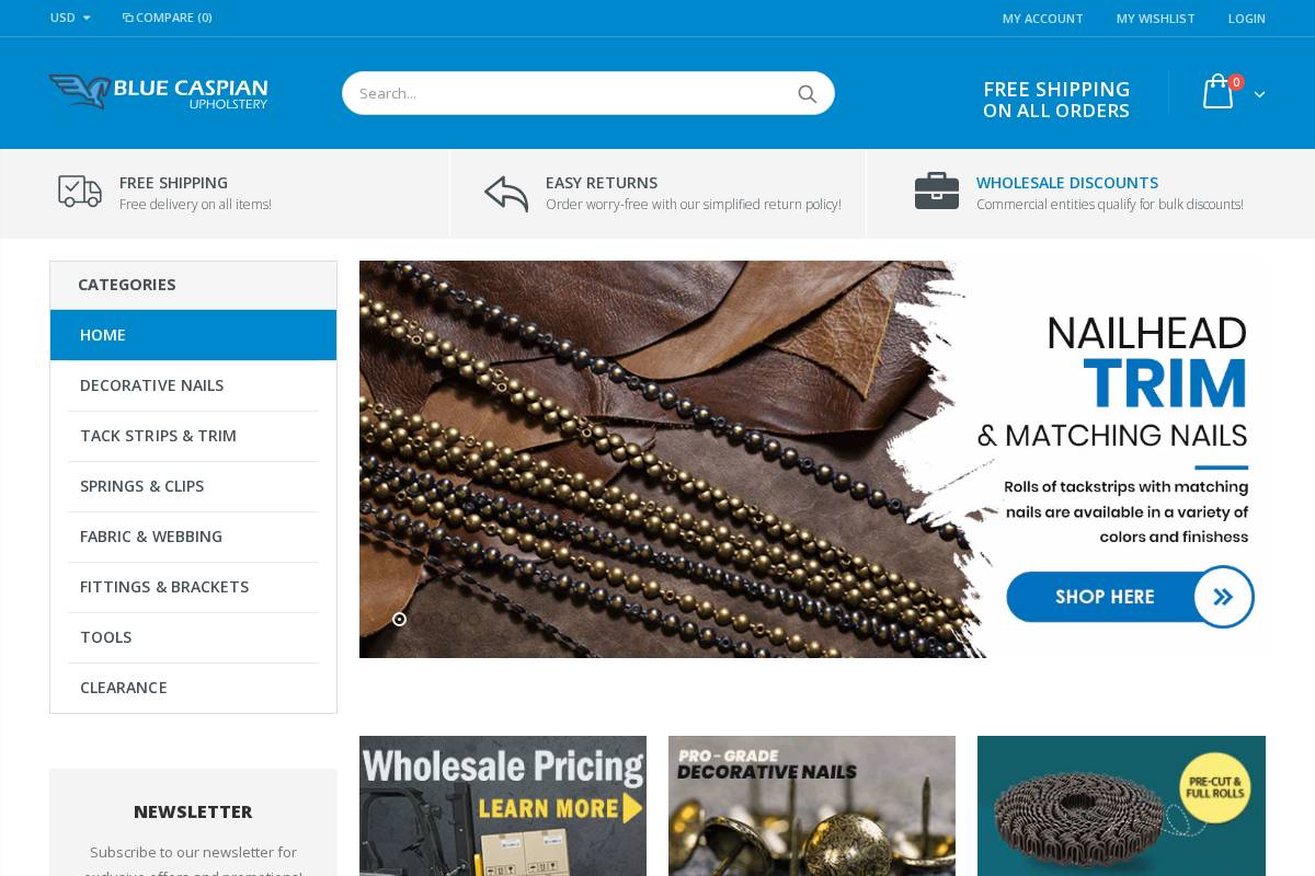 bcupholstery.com homepage screenshot