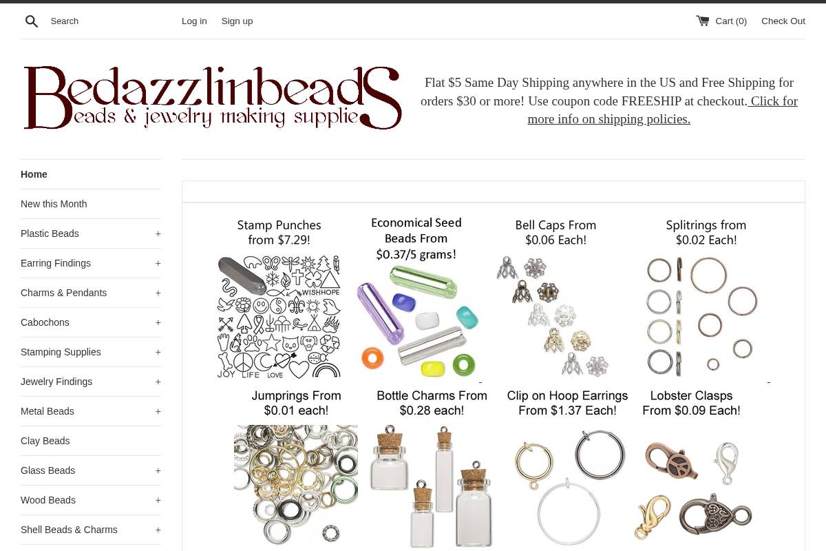 bdbeads.com homepage screenshot