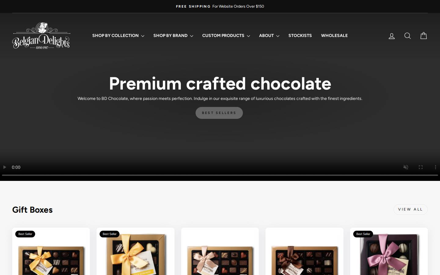 bdchocolate.com.au homepage screenshot