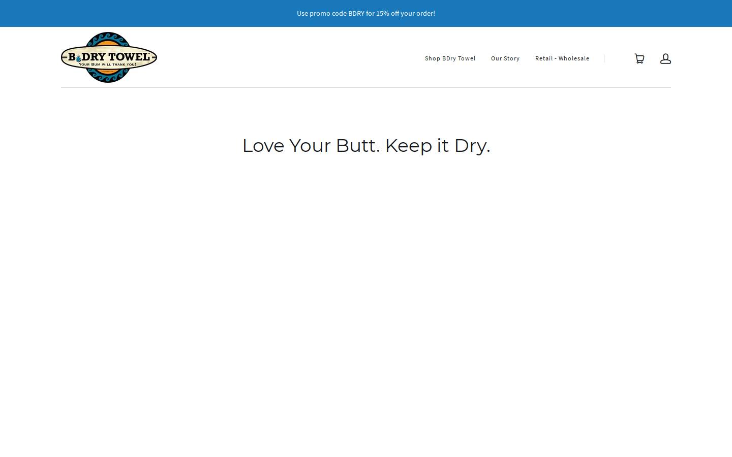 bdrytowel.com homepage screenshot