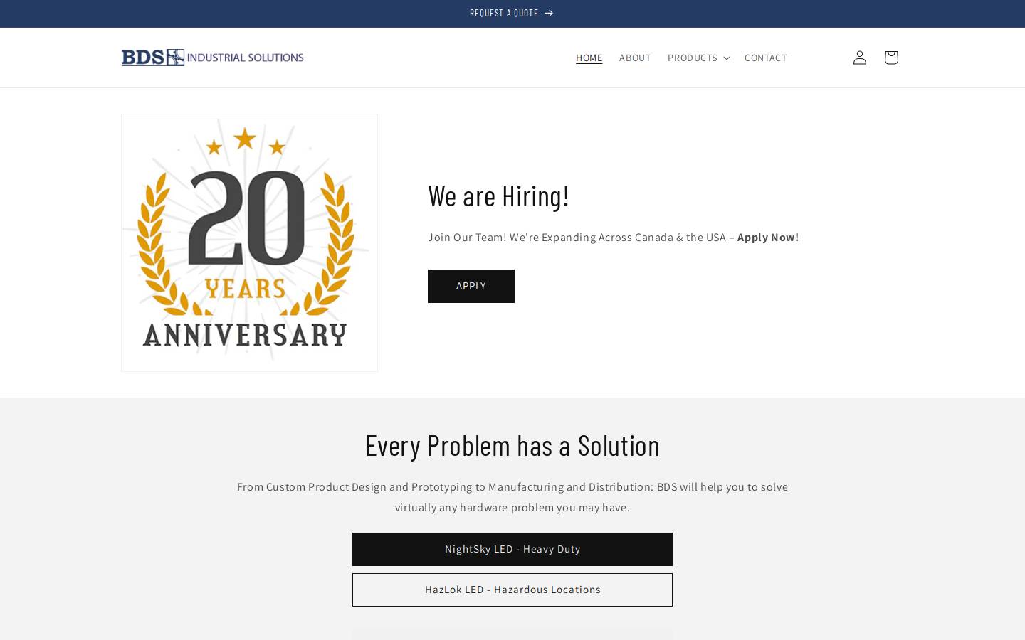 bdsindustrial.com homepage screenshot