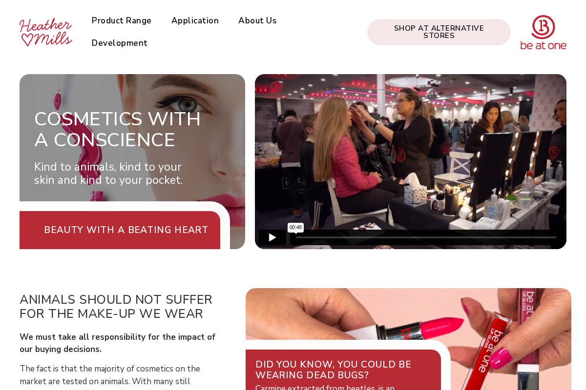 be-at-one.com homepage screenshot