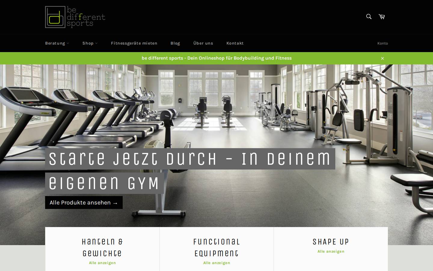 be-different-sports.com homepage screenshot