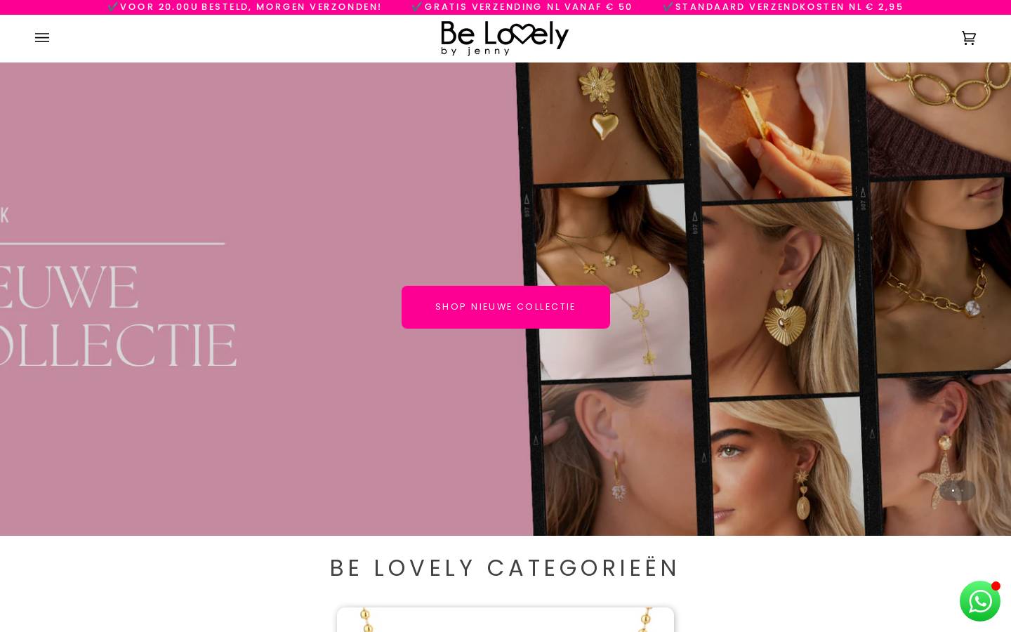 Be Lovely homepage screenshot