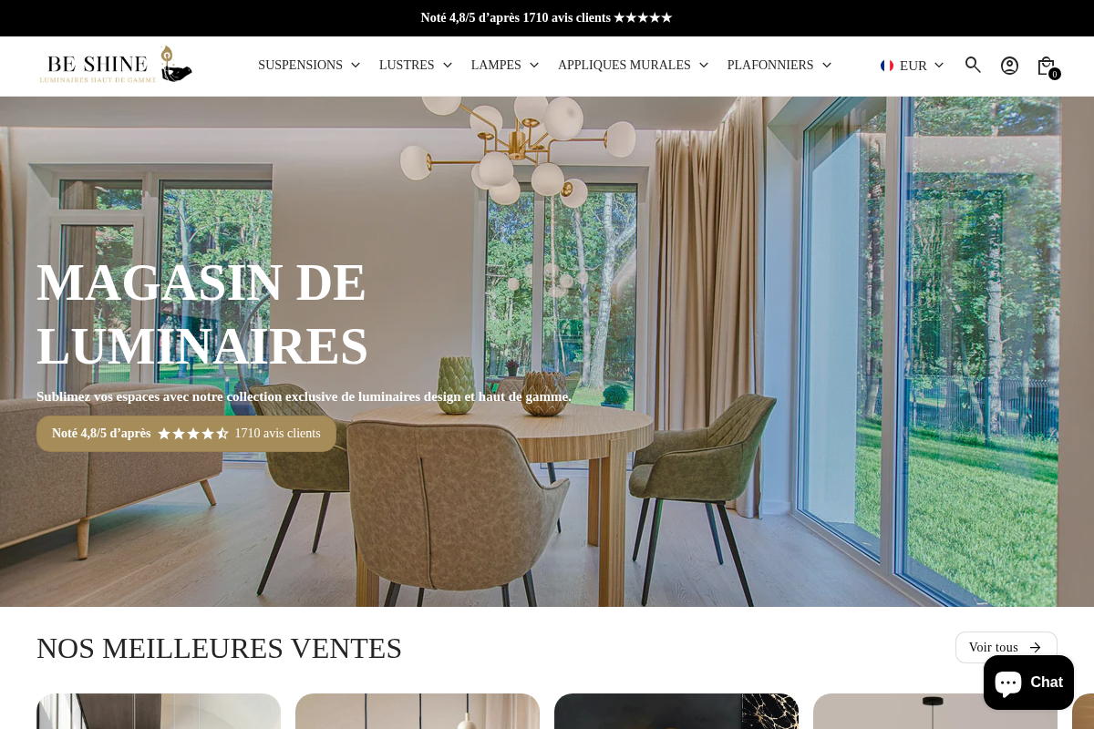 Be Shine homepage screenshot