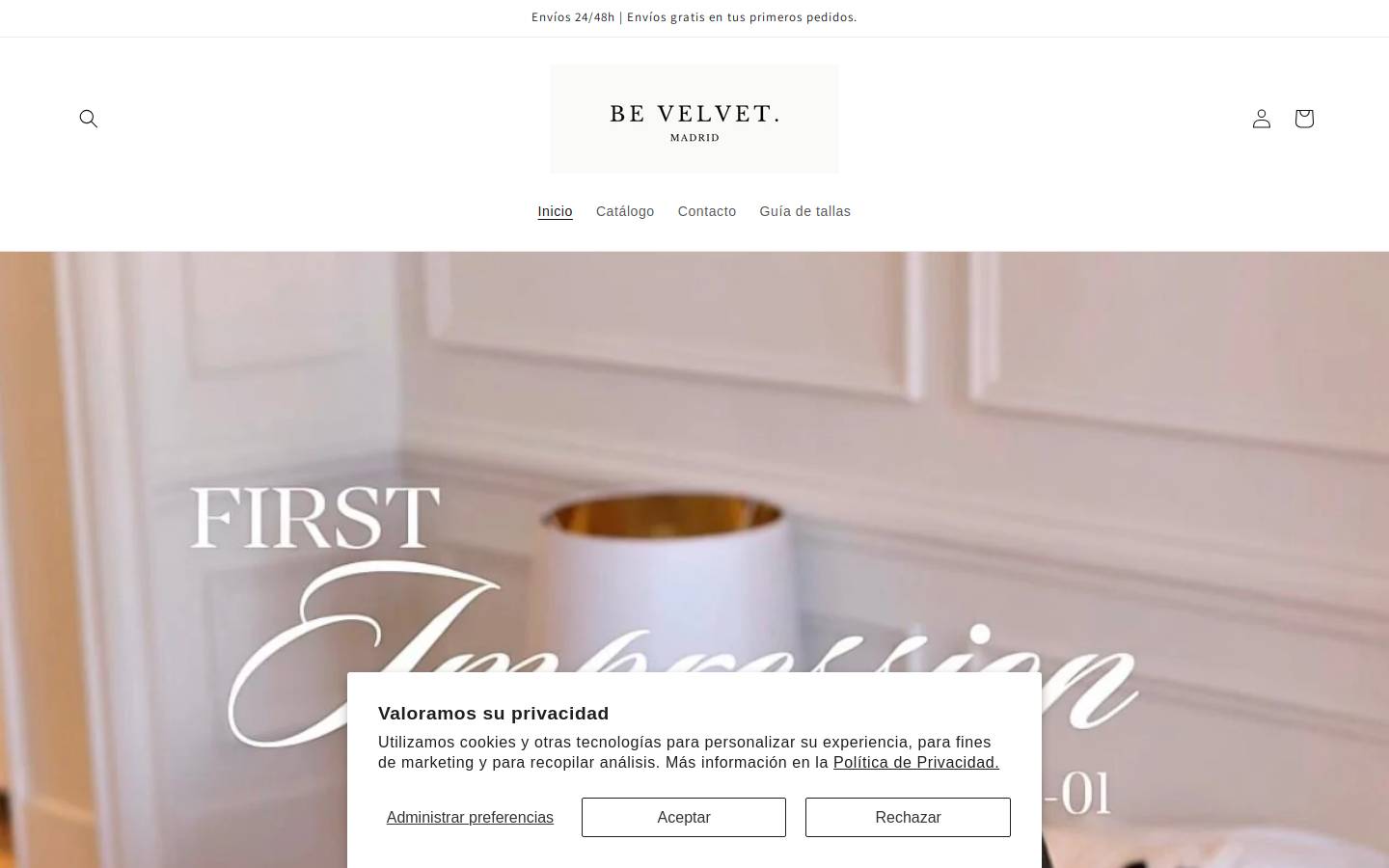 be-velvet.com homepage screenshot