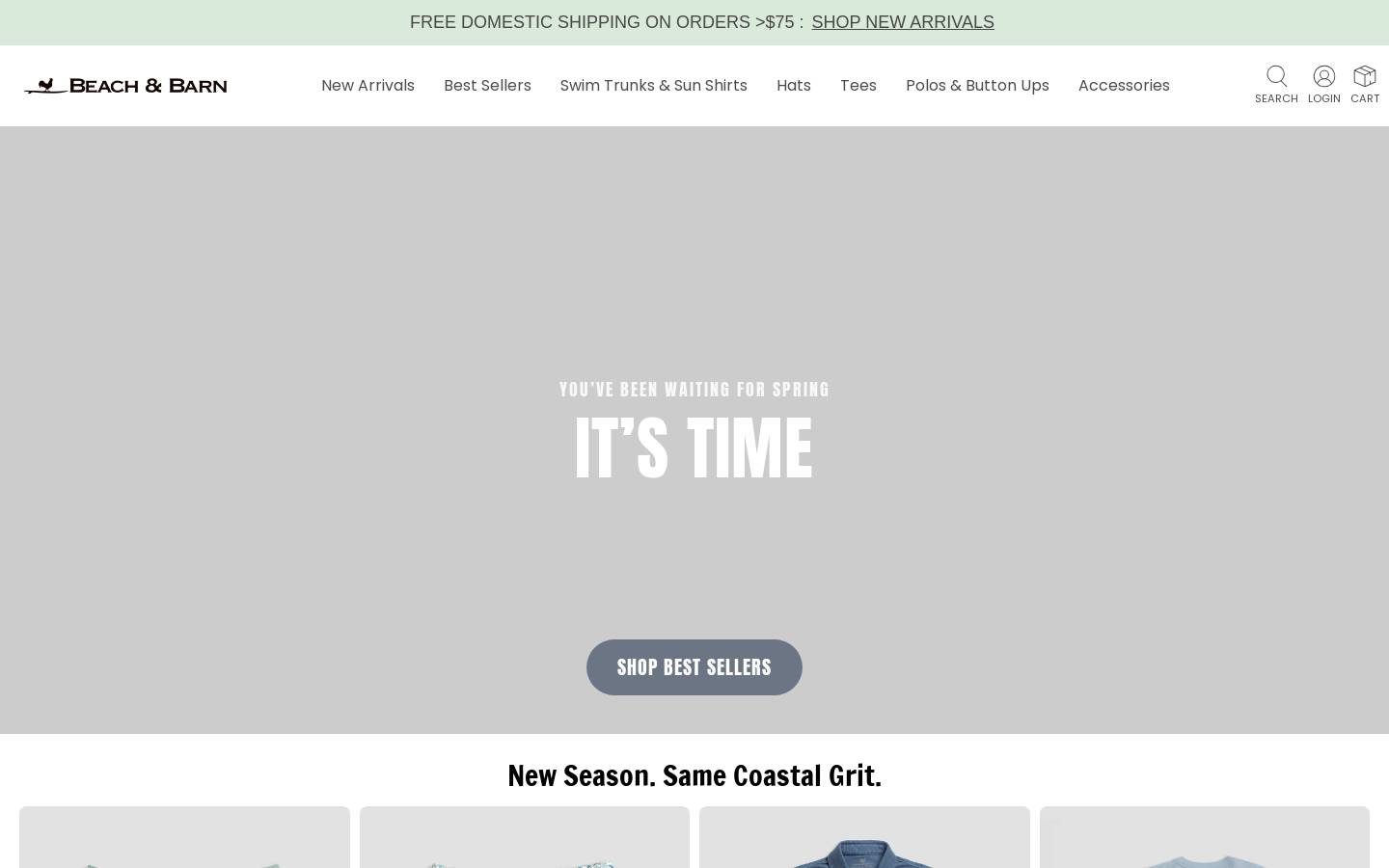 beachandbarn.com homepage screenshot