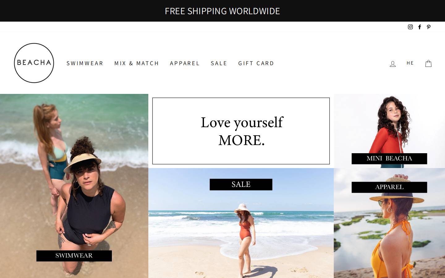 beachaswimwear.com homepage screenshot