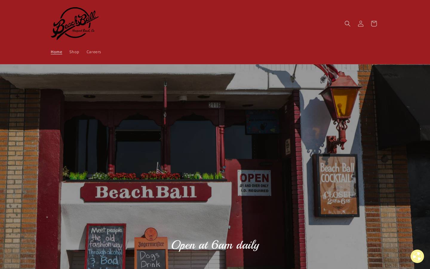 beachballbar.com homepage screenshot