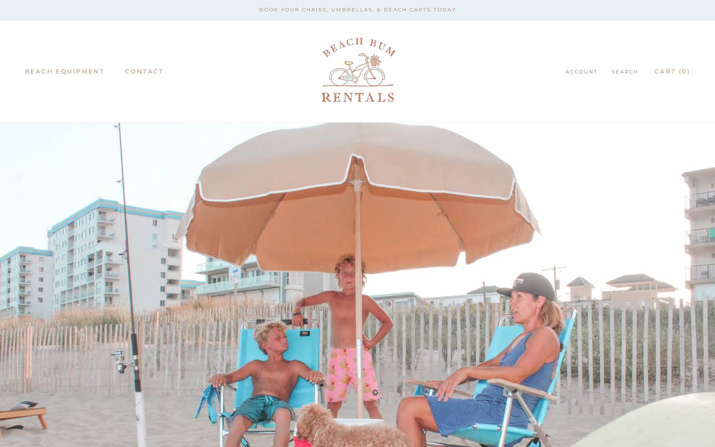 beachbumrentals.co homepage screenshot