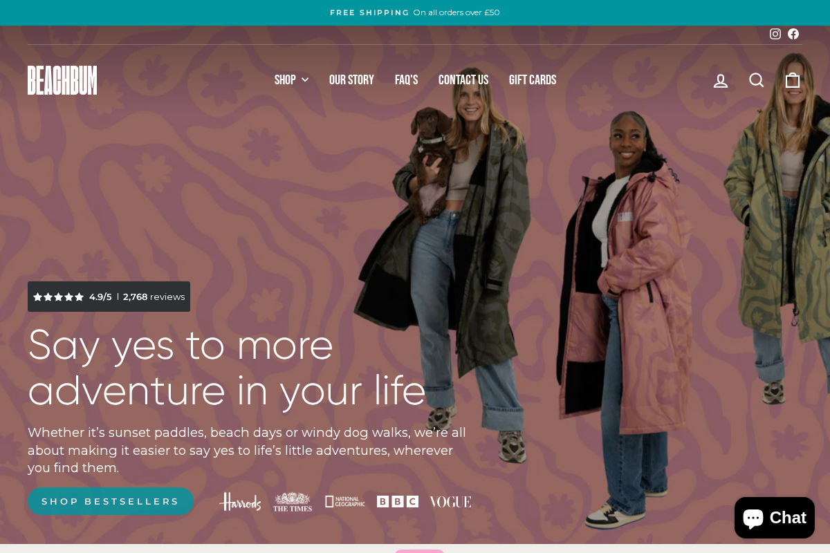 beachbumsup.com homepage screenshot