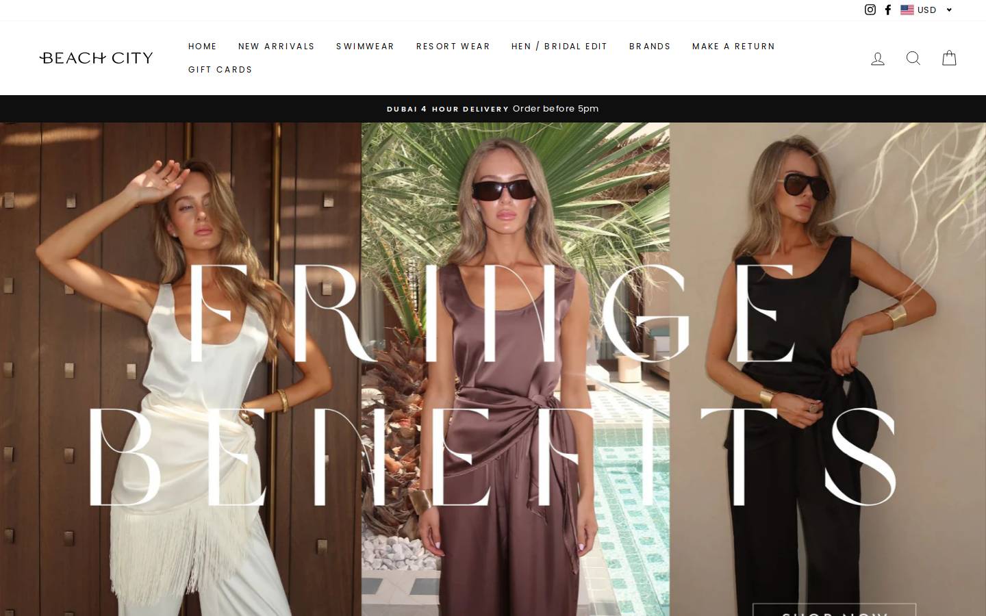 beachcity.ae homepage screenshot