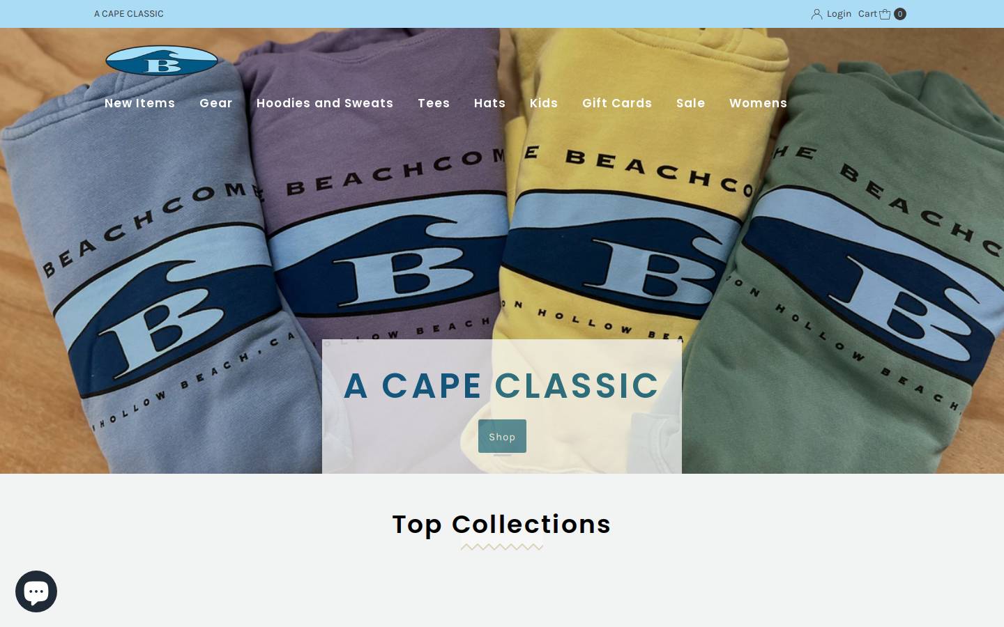 beachcomberstore.com homepage screenshot