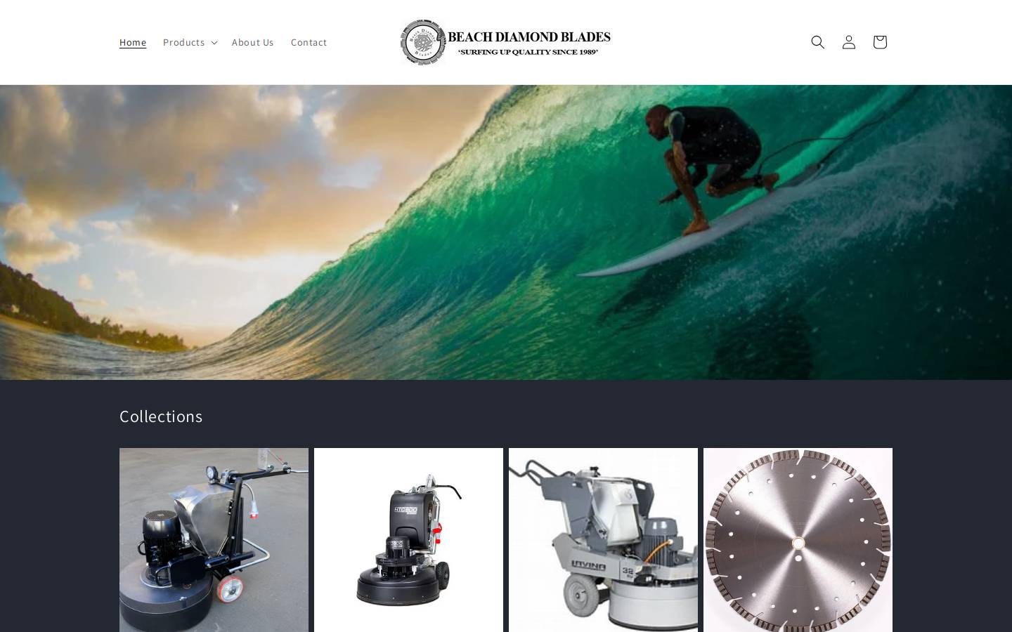 beachdiamondblades.com homepage screenshot