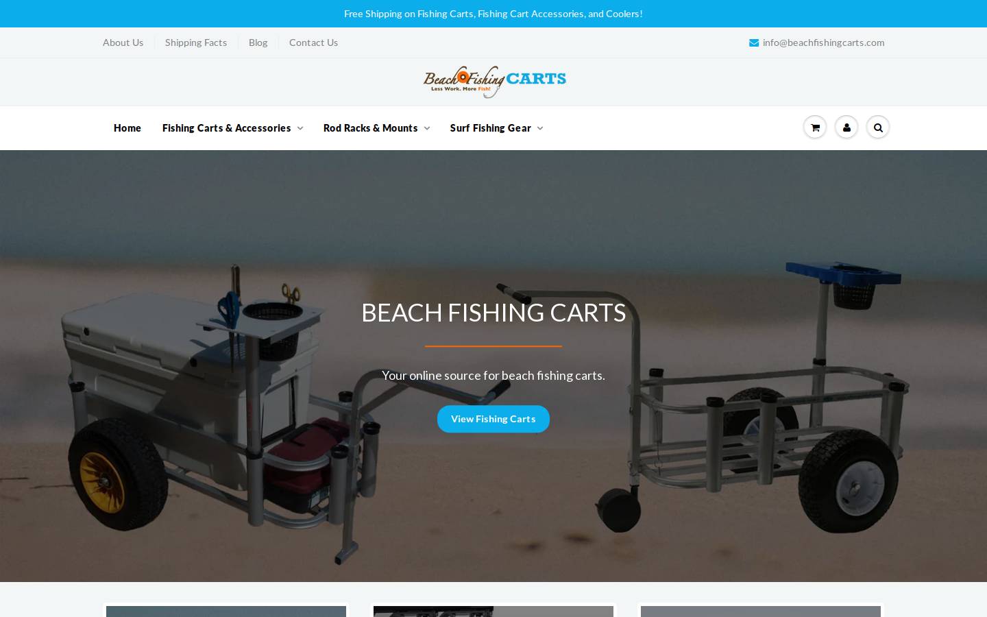 beachfishingcarts.com homepage screenshot