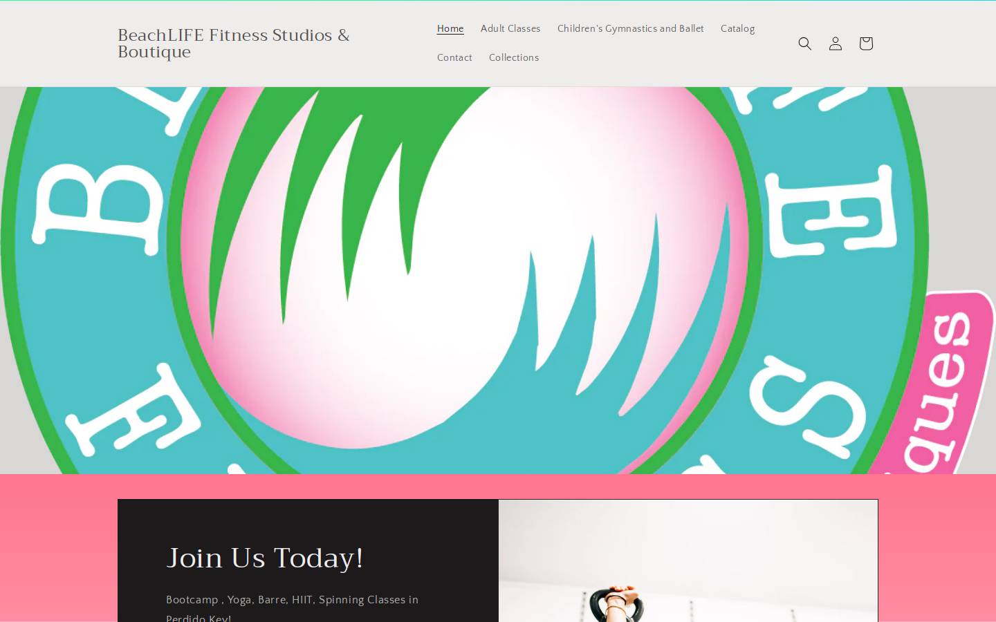 beachlifefitness.com homepage screenshot