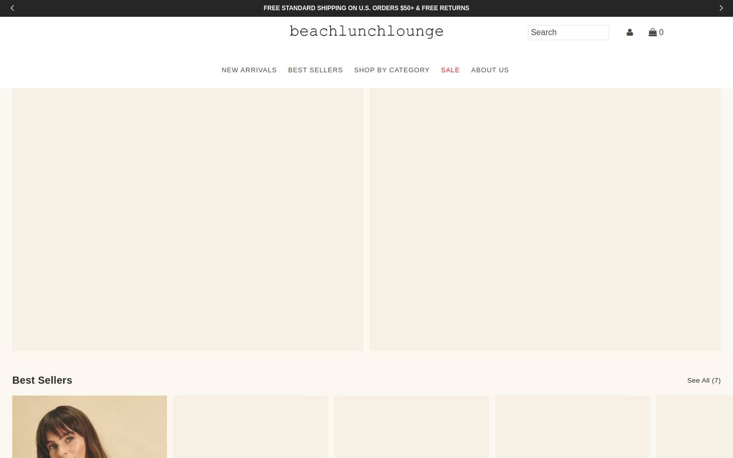 beachlunchlounge.com homepage screenshot