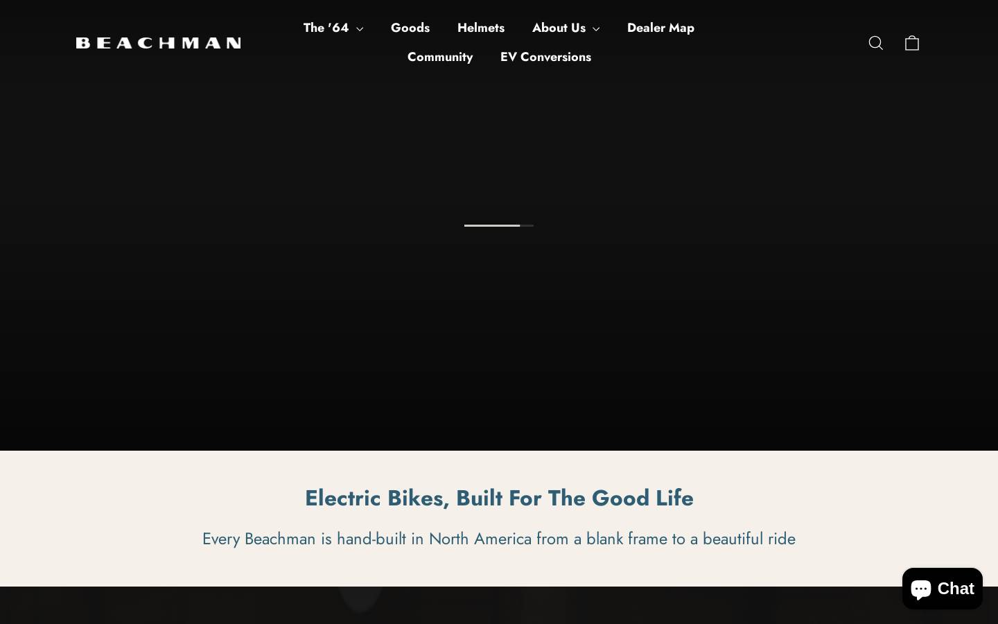 beachmanbikes.com homepage screenshot
